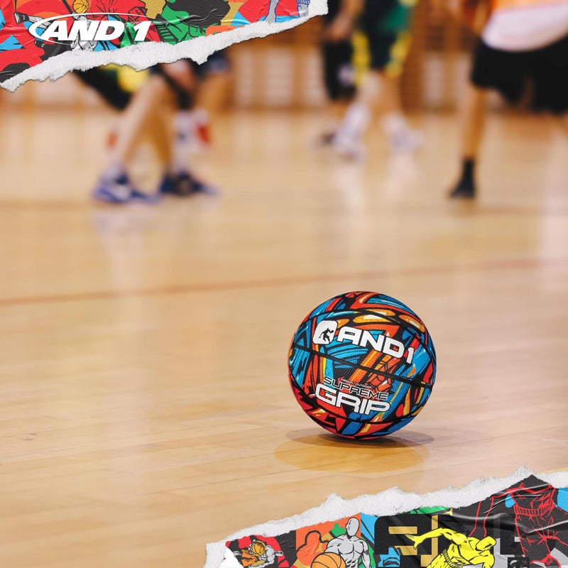 AND1 Mini Basketball 3 Pack Set for Kids (Deflated w/ Pump Included): - Size 3 7-Inch Premium Youth Size , Easy to Grip, Made for Indoors and Outdoors - Image 5